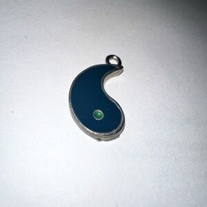 Blue and Silver Yin Pendant with green center. ISO its matching Yang!